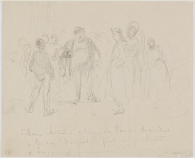 Deux Artistes Celebres de Paris, 1858 by James Abbott McNeill Whistler